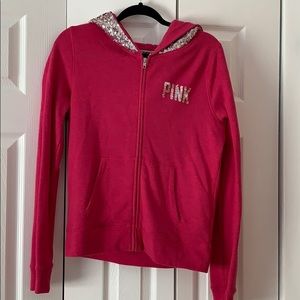 PINK Victoria’s Secret sequin zip-hoodie